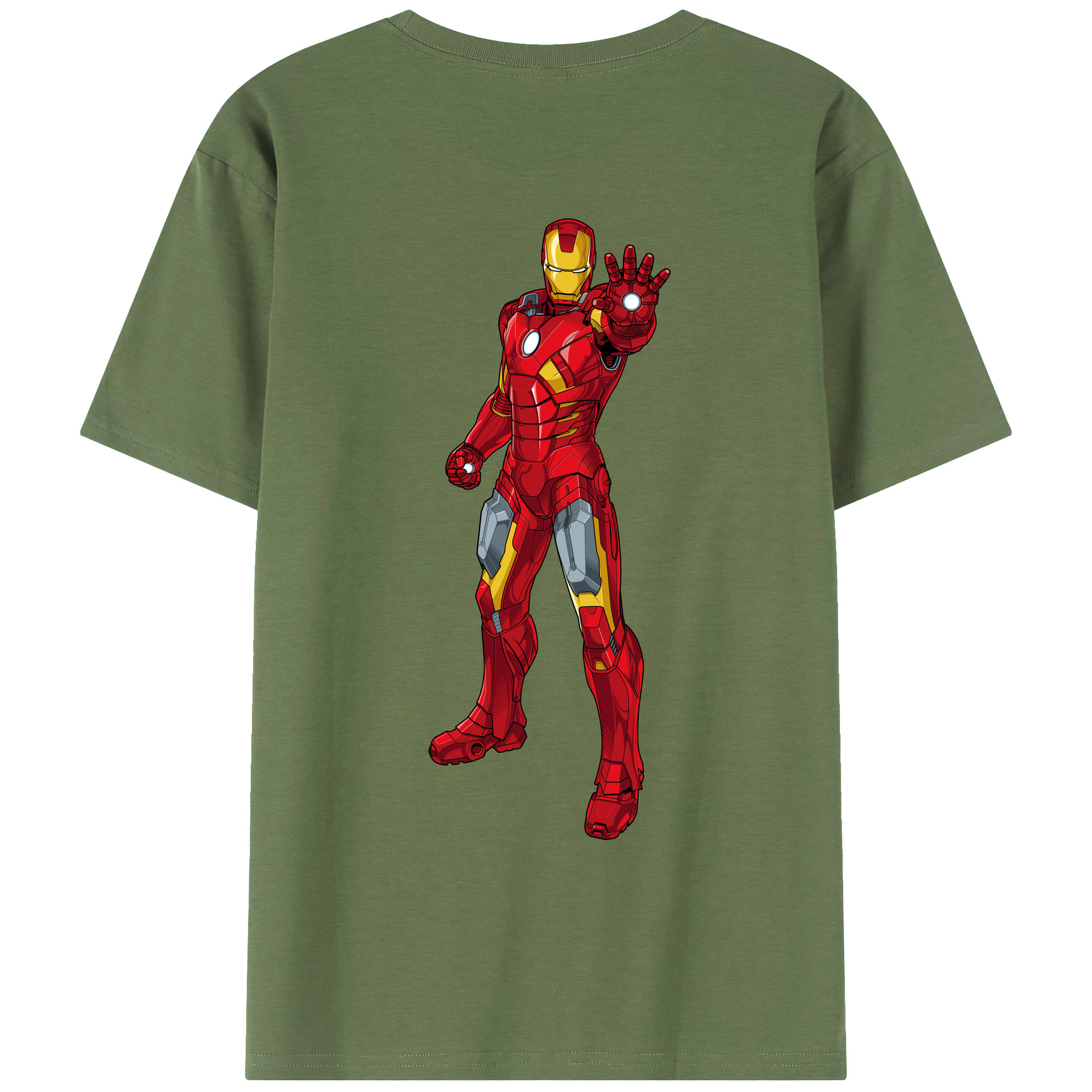 （画像用） アベンジャーズ The Avengers 綿100％ メンズ半袖Tシャツ（バックプリント） 通気性